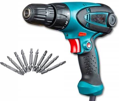 XDLB 10 mm Screw Gun with Ph +- Drill bit set SGN02 Reverse Forward and Torque Adjustment System SD58tr Plastic Compact Screwdriver Cum Drill SGN Machine with PH+- Drill Bit set (Variant color)02 Collated Screw Gun