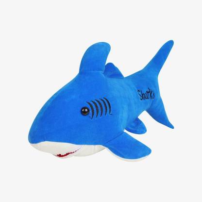 HAVGRA Blue Shark Soft Toy Stuffed Plush Toy for Kids  - 30 cm