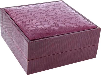 Moon Machinery Mart Moon High Gloss Jewellery Box With Highly Durable Material (Burgandy, Bangle 4x4) jewellery box with LED Vanity Box