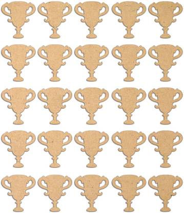 Haoser 3mm Wooden Trofee cutouts for Scrapbooking Arts Crafts DIY Decoration Display Décor
