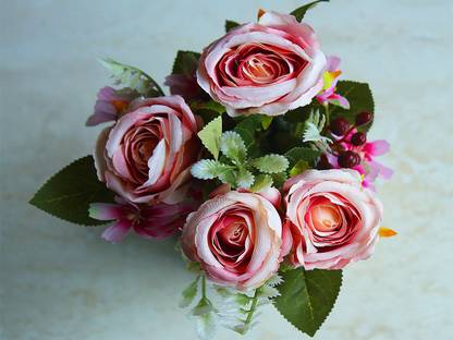 SmileBox Pink Rose Artificial Flower