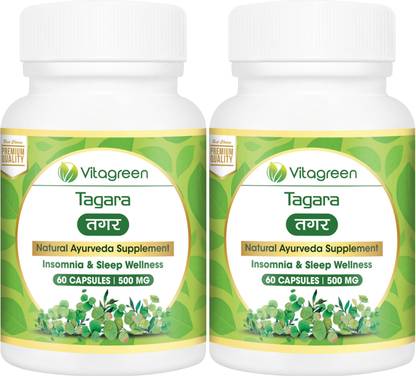 VitaGreen TAGARA Capsules For Sleep Wellness, Pure Natural & Ayurvedic