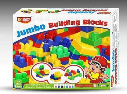 REMES Jumbo Building Blocks / Building Blocks for Kids - Intellectual Blocks Set- Fun with Shapes & Colors