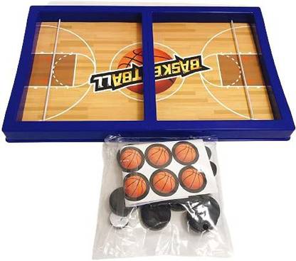 Sanchi Creation String Basketball Hockey Football Table Board Game | Fast Sling Puck Board Game for Kids and Adults | Tabletop Slingshot Games Toys with Board for Boys and Girls for All Age with Extra Slings and Pucks (Multicolor) Party & Fun Board Game