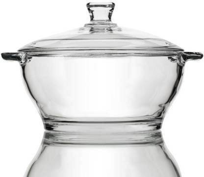 T R Creation Glass Mixing Bowl Oven and Microwave Safe Serving Bowl .candy bowl, cooking bowl with Glass Lid (Set of 1) Glass Disposable Sauce Bowl (Clear, Pack of 1)