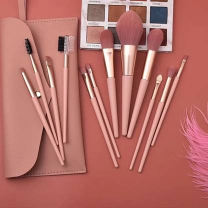 Roslet Makeup Brushes 12 Pieces Professional Makeup Brush Set Premium Synthetic Brushes Set Kabuki Foundation Blending Brush Face Powder Blush Concealers Eye Shadows Make Up Brushes Kit