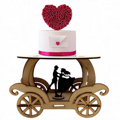 Pegrim Cake Stand, Wood Carving Cake Plate Serving Stands for Birthday, Wedding or Occasion Wooden Cake Server Cake Stand Wooden Decorative Cake Serving Stand for Birthday Party & Wedding Cake Cutting Stand Wooden Cake Server Wooden Cake Server