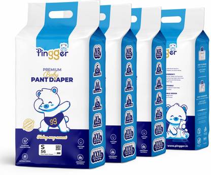Pingger Baby Pants Diaper Small Size (3 to 8 Kg ) (Pack of 224) - S