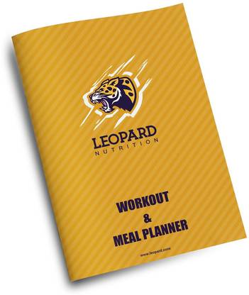 LEOPARD NUTRITION Fitness Journal Workout and Meal Planner Exercise Log Book to Track Weight Loss, Gym, Bodybuilding Progress A5 Planner (Pack of 1) 62 Pages