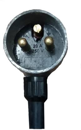 LESru Metal Clad Plug 20 Amp 2 pin (Pack of 1) Two Pin Plug