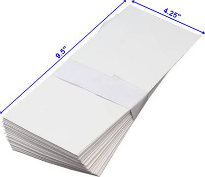 e4u 9.5" X 4.25" 80 GSM Plain White Color Envelope - Pack of 100 Envelopes