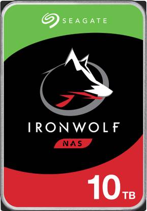 Seagate Ironwolf NAS with 3.5 inch SATA 6 Gb/s 7200 RPM 256 MB Cache for RAID Network Attached Storage 10 TB Network Attached Storage Red SATA Internal Hard Disk Drive (HDD) (ST10000VN0008)