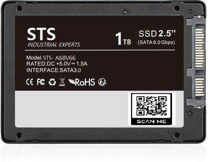 STS TAB 2.5 inch 1 TB 1 TB Laptop, Desktop Black SATA Internal Solid State Drive (SSD) (A68V88)