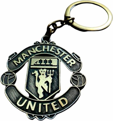Manchester United Football Club Logo Metal Pendant keyring Bronze Keychain Man United FC Crest keyring