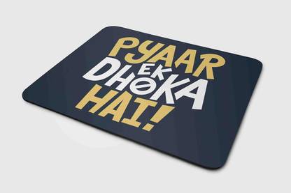 Go Green Tale Funny Mouse Pad For Wireless Mouse|Pyar Ek Dhoka Hai|Mouse pad for Computer/Laptop|High Quality Rubber Base Matte Finish|Anti - Skid Technology Mouse Pad For Office Boys Girls Non Slip Base Mousepad