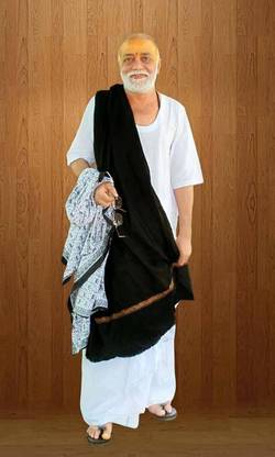 samriddhi Gloss Laminated Lord Guru Morari Bapu Picture Canvas 10 inch x 6 inch Painting