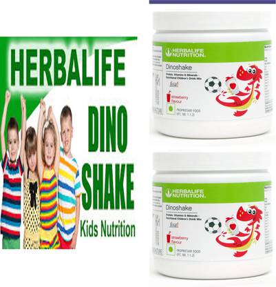 Herbalife Nutrition Dinoshake Nutritional Children's Drink STRAWBERRY 2 PEICE Plant-Based Protein
