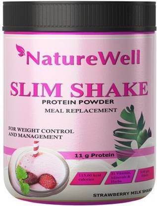 Naturewell Slim Shake For Weight Management Strawberry Flavour Protein Shake (J38) Advanced Protein Shake