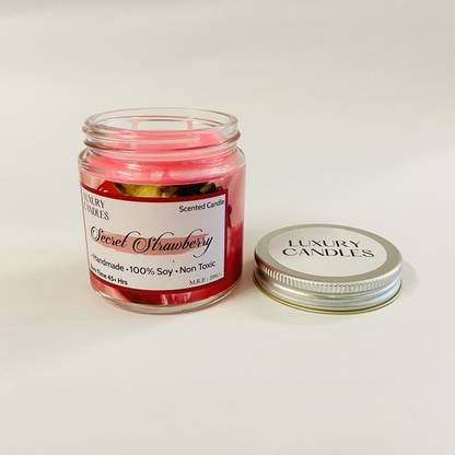 Luxurycandles Secret Strawberry Tiny Scented Jar Candle Candle