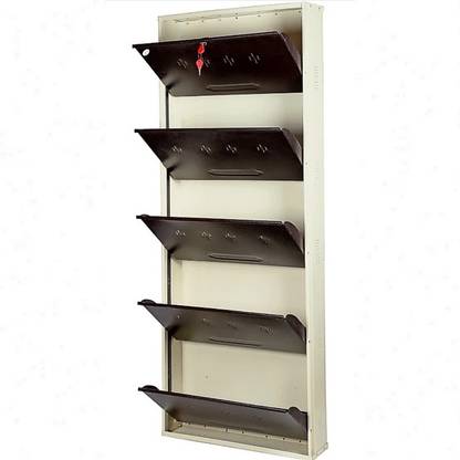 MKW PREMIUM METALLIC MATERIAL 5 DOOR 22 INCH WIDE FOLD ABLE DOUBLE DECKER RUST FREE , HEAVY DUTY (MADE IN INDIA) WALL MOUNTED MULTIPURPOSE SHOE RACK WITH KEY LOCKING SYSTEM Metal Shoe Rack