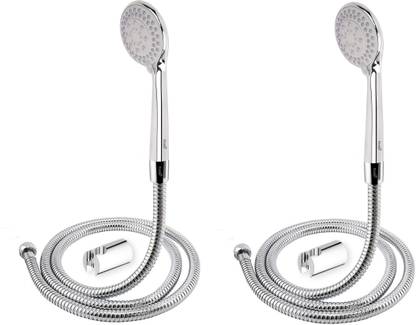 Prestige 5 Function C-2 (ABS) HAND SHOWER With 1mtr Flexible SS Tube And Wall Hook-(Set of 2) Shower Head