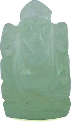 REIKI CRYSTAL PRODUCTS Green Aventurine Ganesh Ji Murti Ganesha Idol Ganesha Murti Ganesha Statue Natural Crystal Ganesha Stone Ganpati 1 inch Approx For Reiki Healing and Protection & Home Decor, Office Table, Wall Slab and Car Dashboard Decorative Showpiece  -  2.5 cm