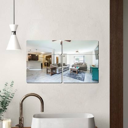 SWATI ART GALLERY 15 cm 6 Frame Silver-350 Self Adhesive Sticker