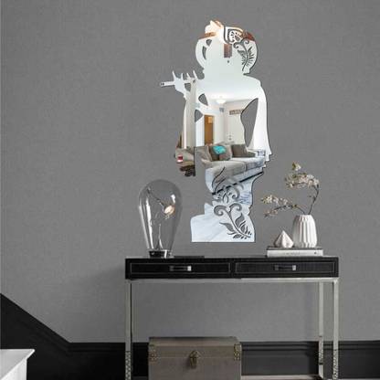 SWATI ART GALLERY 17.78 cm Your Krishna Silver-426 Self Adhesive Sticker