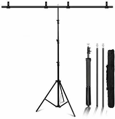 WON Photography T-Shaped,6ft Wide 9ft Tall Background Stand Adjustable Support Photo Studio with (T Stand Only) Tripod
