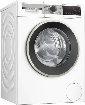 BOSCH 10 kg 1400RPM, Anti Wrinkle, i-DOS system and EcoSilence Drive motor Fully Automatic Front Load Washing Machine with In-built Heater White