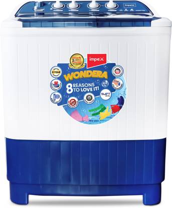 IMPEX 8.5 kg Semi Automatic Top Load Washing Machine Multicolor