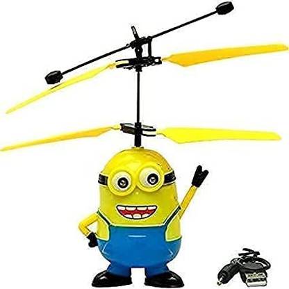 DRIZZA Flying Minion Toy with Magical Hand Controlled Sensor Electronic Dancing Minions USB Charger Toys for Kids Rattle