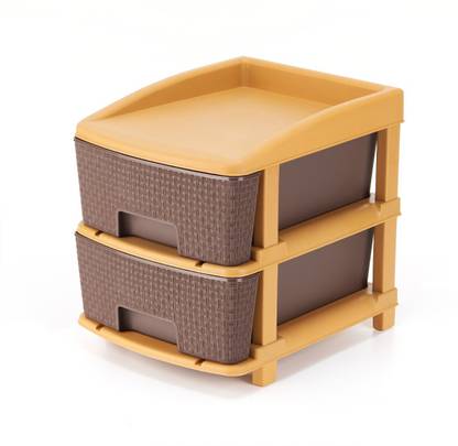 D-Lite 2 Layer Multipurpose Plastic Modular Drawer System Organizer Rack Home, Office and Kitchen Storage Rack Foldable drawers Organizer for Home, Office, Parlor, School, Doctor and Kids Plastic Free Standing Chest of Drawers