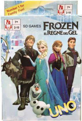 SD GAMES FROZEN UNO CARD, FAMILY FUN PLAYING CARD GAME