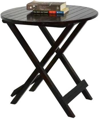 PR FURNITURE Sheesham Wood Foldable Patio Tea/Coffee Table | for Balcony, Garden and Outdoor | Round Table | Black Solid Wood Coffee Table (Finish Color - Warm Chestnut, Pre assembled Solid Wood Coffee Table