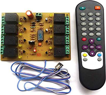 DPCOLLECTIONS Wireless Infrared Ir 8 Channel Remote Control Relay Board Module Home Automation Electronic Components Electronic Hobby Kit