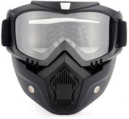 Znee Smart 3 in 1 Bike Scoter Motorcycle Protective Goggles Bike Face Mask Bike Face Shield, Motorcycle Goggles