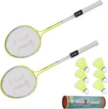 vinox Batminton Racket Combo Multicolor Strung Badminton Racquet