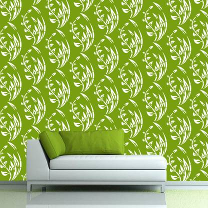 Nice Decor Crest Floret Wall Art Pattern DIY Reusable Wall Painting Stencil for Home / Offices and wall decoration Stencil Stencil