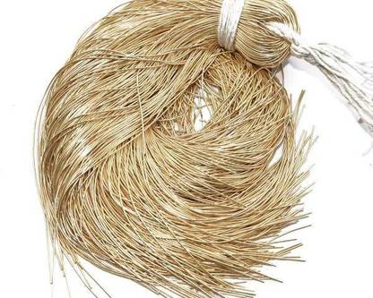 दुल्हन प्लाज़ा Dapka (French wire golden colour for hand embroidery zari zadosi work jewellery making art craft