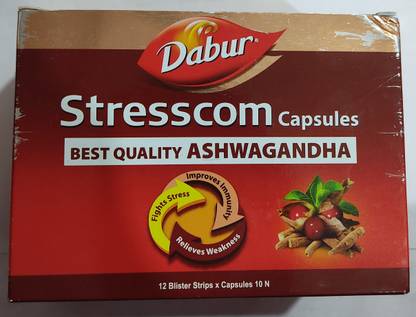 Dabur Stresscom capsules 12 strips ( each of 10 capsules )