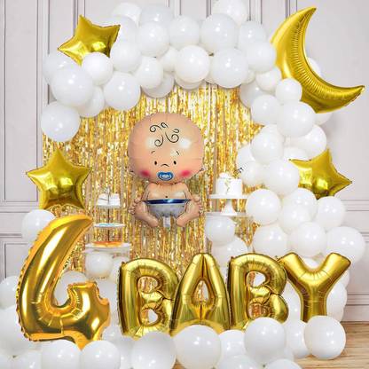 party assets Solid 4th Birthday Decoration Items For Boys Balloon