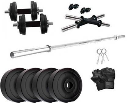COGNANT FITNESS 10kg Adjustable PVC Weight Dumbbell Set Adjustable Dumbbell