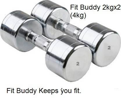Fit Buddy Set of 2KG* 2 Steel Dumbbell Fixed Weight Dumbbell
