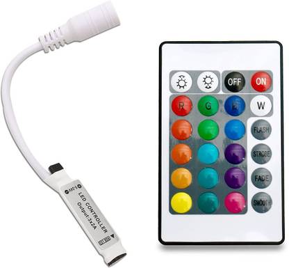 Electronic Spices 12V DC Mini LED Strip RGB Remote Controller 24-Key RF Wireless Remote For RGB LED Light Strip Light Electronic Hobby Kit
