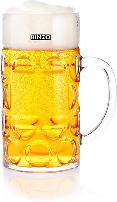 BINZO Extra Large Pitcher Style Beer Mug Glass Set Beer Mug