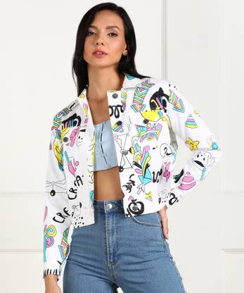 MONTREZ Full Sleeve Graphic Print Women Jacket