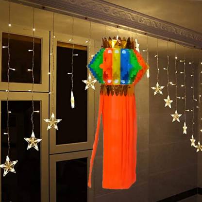 DIPA Hanging Diwali Lantern Kandil light Multicolor Plastic Hanging Lantern