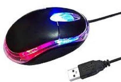 moco LED LIGHTS, TRANSPARENT SIDE ,WIRED USB 2.0 OPTICAL MOUSE Wired Ambidextrous Optical  Gaming Mouse