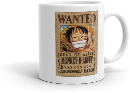 CodersParadise Wanted Luffy Anime Coffee Cups - Microwave Dishwasher Safe 325 ml - Gift For Anime Lovers Ceramic Coffee Mug